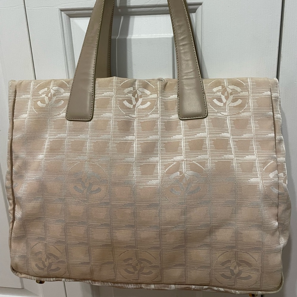 Chanel Nylon Travel Tote Beige/Light Peach